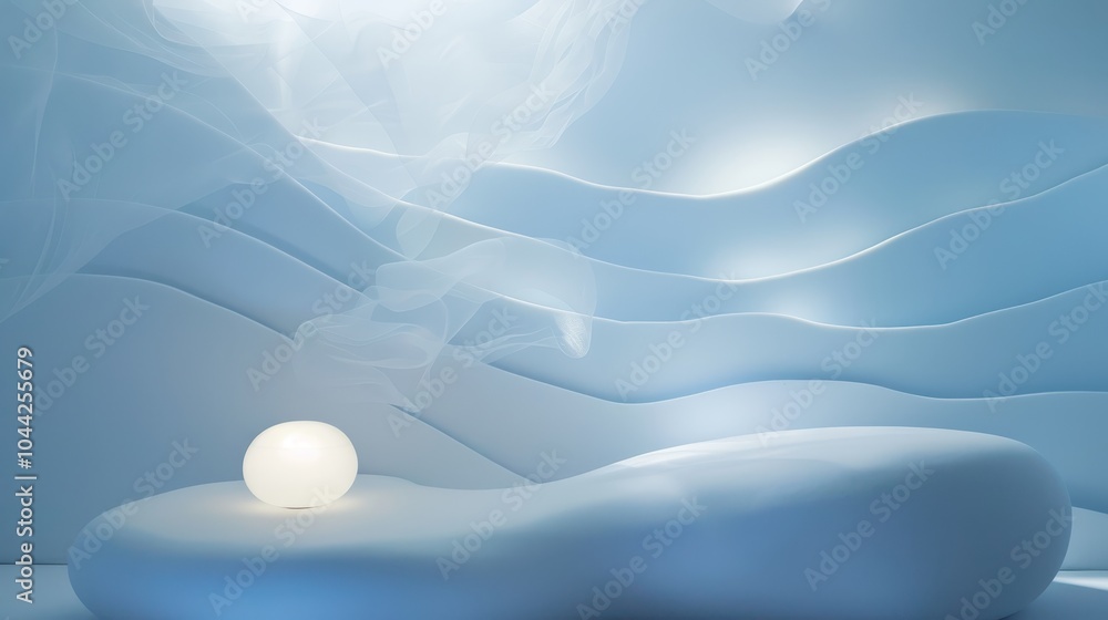 Poster soft light and clouds create relaxing atmosphere