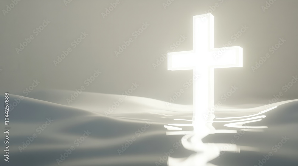 Poster cross against minimalsitic background