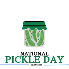 Pickle Day, November 14, vector Illustration