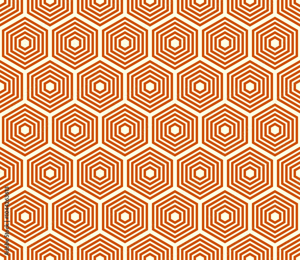 Poster abstract mosaic background. burnt orange color on matching background. hexagon stacked mosaic backgr