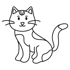 Cat Drawing Coloring Book for Children