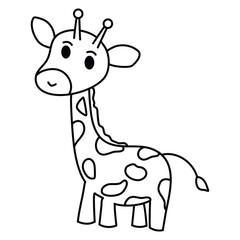 Giraffe outline Giraffe coloring page