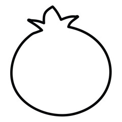 Pomegranate Fruit coloring page kids