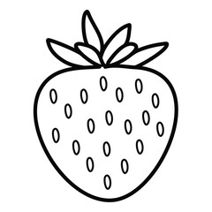 strawberry fruit for coloring book