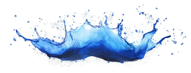 Water wave splashing isolated on white or transparent, PNG, Ai