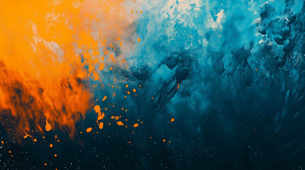 Fototapeta premium Vibrant liquid sparkle background with soft green and orange hues