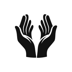 Obraz premium Hand praying logo icon design illustration