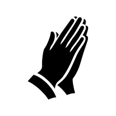 Obraz premium Hand praying logo icon design illustration