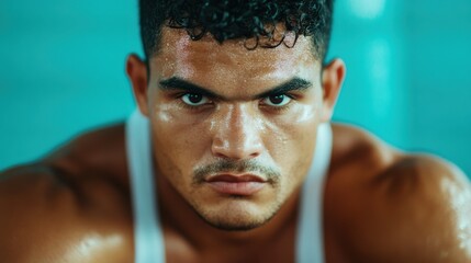Boxer Resting in Corner During Training Session