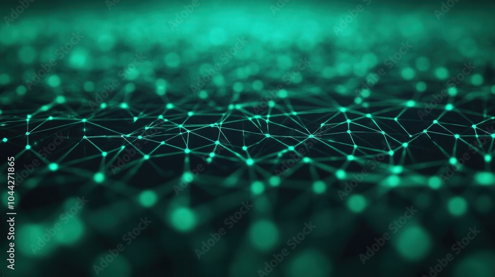 Poster abstract network with connecting lines and nodes