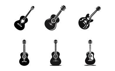 guitar logo icon symbol template design