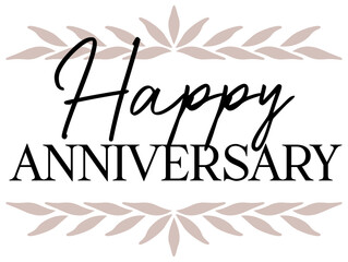 Fototapeta premium Happy Anniversary | Celebratory Botanical Design | Vector Milestone Art