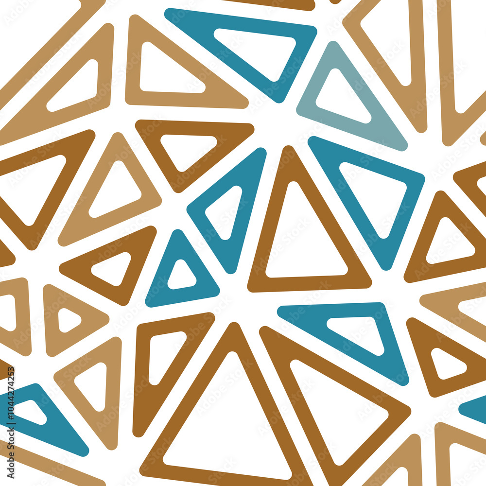 Poster geometric template background. big triangles size. multiple colors style. rounded triangular cells o