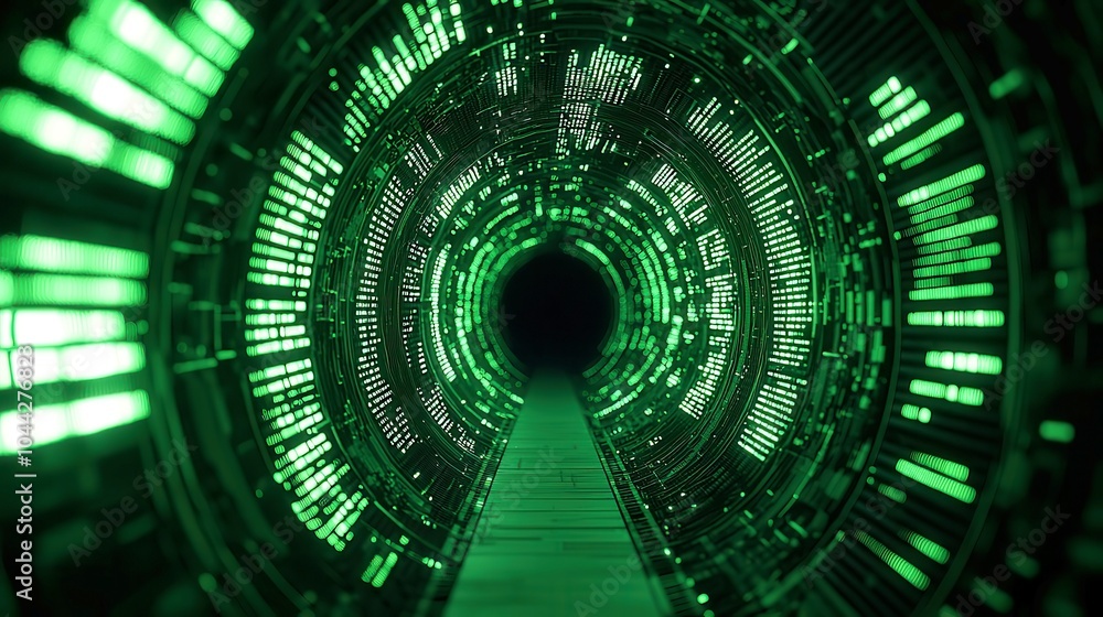 Poster abstract digital data technology grid, an animated backdrop showcasing a seamless flow of intricate 