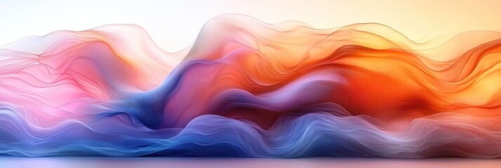 Obraz premium Abstract Wavy Background with Vibrant Colors and Soft Textures