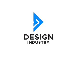 Initial Letter D Logo. Shape D Letter isolated on White Background. Usable for Business and Branding Logos.