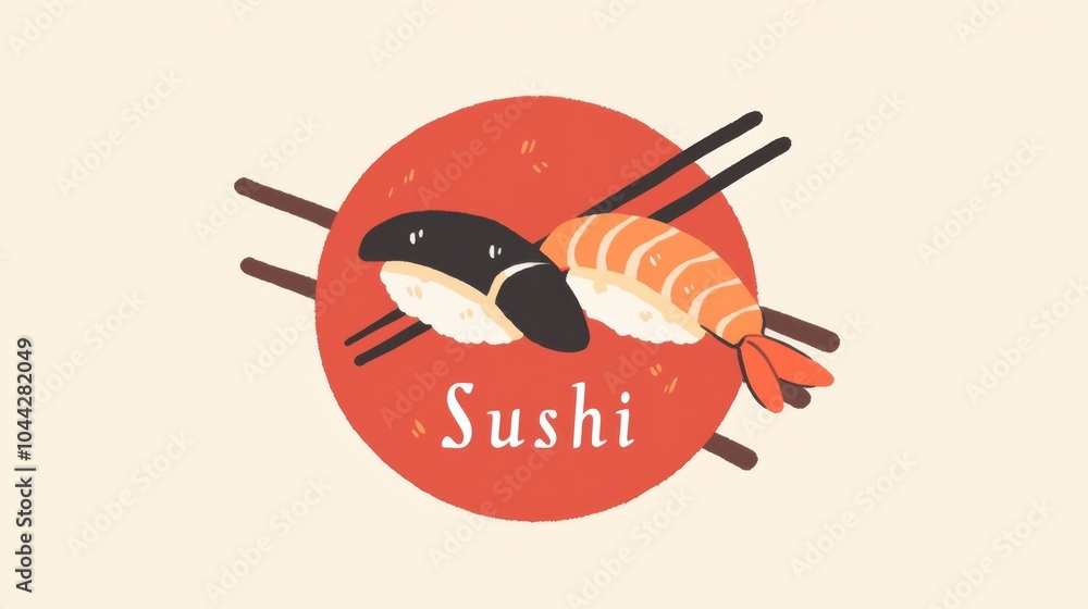 Poster minimalist logo design featuring the text 