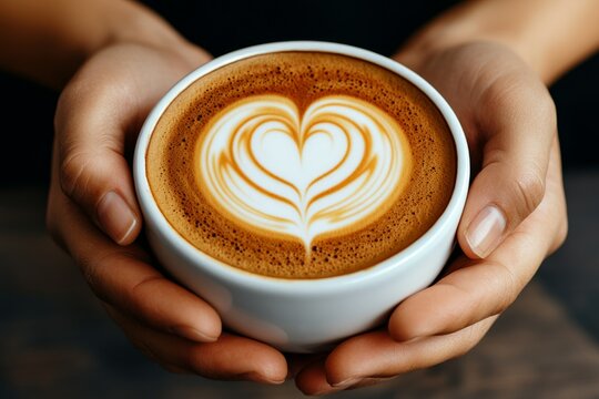 A barista giving a free cup of coffee to a tired customer, with kind gestures exchanged in the moment
