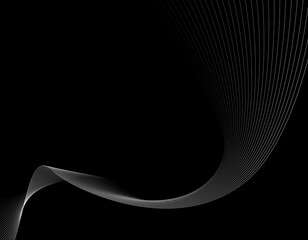 ウェーブ背景素材　テクノロジー　白 © purupuru