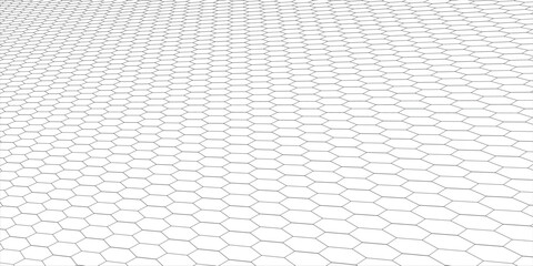 Technology vector abstract background with hexagon mesh, 3D abstraction, modern.