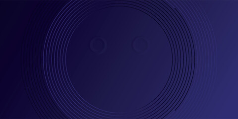 Abstract blue glowing geometric lines on dark blue background. Modern shiny blue circle lines pattern. Futuristic technology concept.