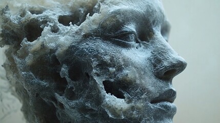 Abstract Human Sculpture: A Study in Form and Decay