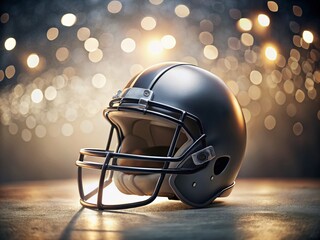Fototapeta premium Minimalist American Football Helmet on a Simple Background for Modern Sports Decor and Design