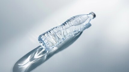 A Single Water Bottle on a White Background