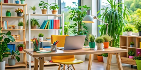 Stylish and Functional Student Workplace Setup for Productivity and Creativity