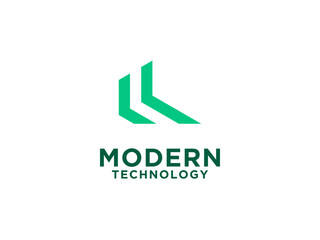 Rounded Shape Initial Letter L with isolated on White Background.