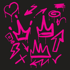 element of graffiti spray paint illustration doodling