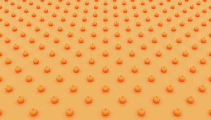 3D art render patterns of pumpkins with yellow background big size in high quality resolution halloween theme