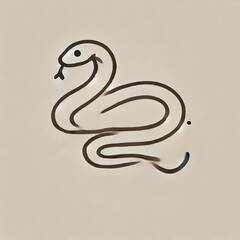 Fototapeta premium Graceful Serpent: The Elegance of the Zodiac Snake