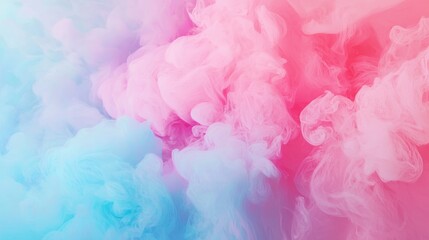 Fototapeta premium Colorful Swirls of Smoke in Blue and Pink Shades