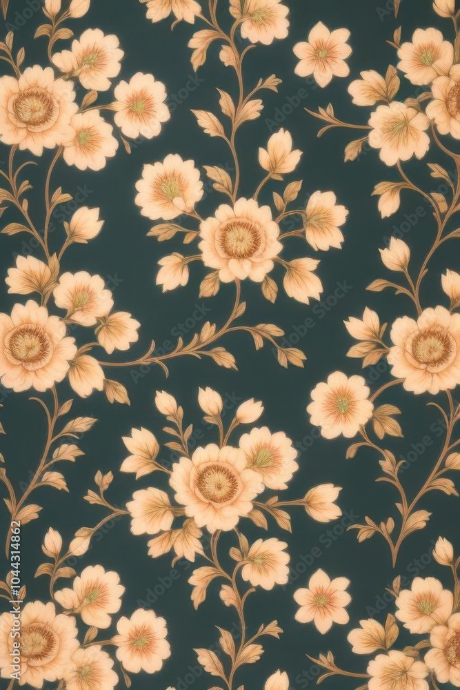 Wall mural flowers pattern wallpaper