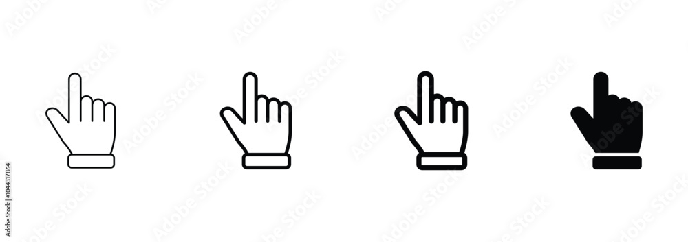 Poster hand pointer icons. pointer click icon vector