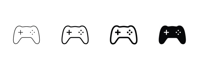 Game console icon set vector illustration