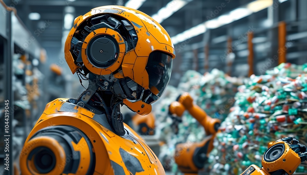 Poster exploring the future of automation a glimpse into robotics in industrial settings and their impact o