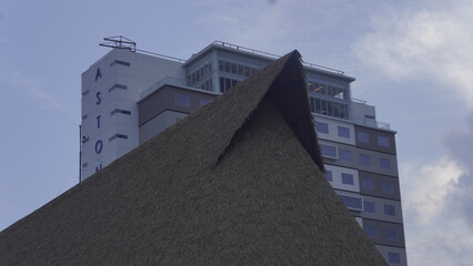 modern office building with sky