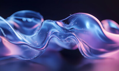 Abstract Blue and Pink Liquid Wave, ripple, swirl, flow, motion, dynamic