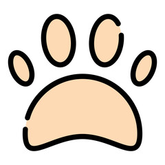 animal print paw icon