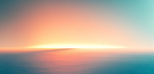 Fototapeta premium Calm Sunset Over Clouds, sky, horizon, landscape, nature, peaceful