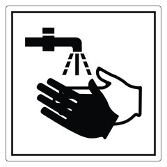 Hand Washing Symbol for Hygiene Awareness