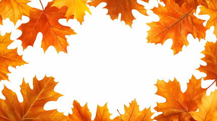 Fototapeta premium Autumn Leaf Frame, Fall, Leaves, Maple Leaves, Red Leaves, Orange Leaves