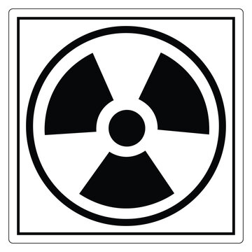 recommend clip art: Black and White Radiation Warning Symbol