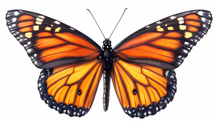 Fototapeta premium Monarch Butterfly Illustration, insect, drawing, art, nature, wildlife