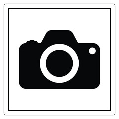Simple Black and White Camera Icon Design