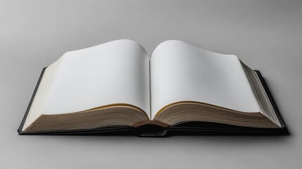 Fototapeta premium Minimalistic blank notebook mockup on white background. Simple and clean design for stationery or branding projects ready for text or logo insertion.. Generative AI