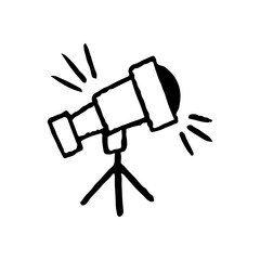 pen style binoculars icon illustration