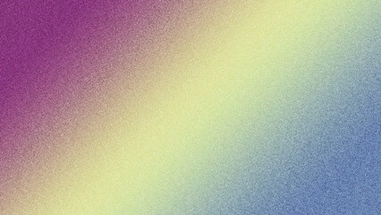 Bright and Textured Gradient Background in Blue, Yellow, and Purple with Noise Effect, Ideal for Creative Content, Modern Designs, and Digital Art Projects Seeking a Unique Visual Aesthetic